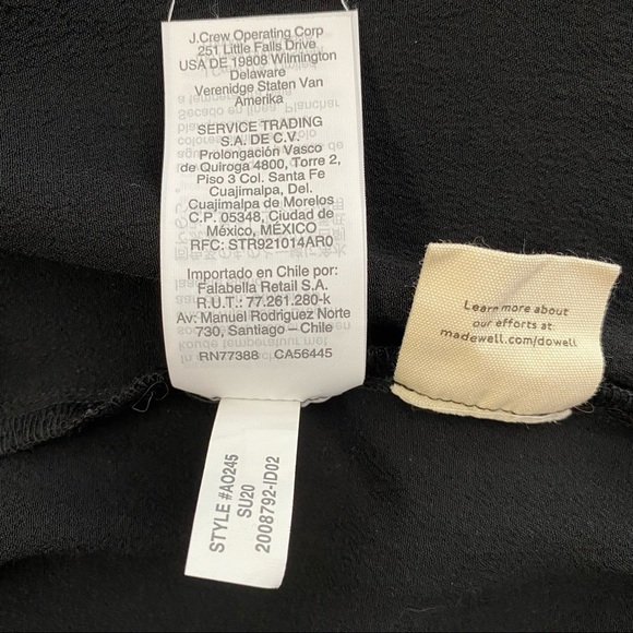 Madewell Crewneck Button Back Black Preppy Mini Dress XS Extra Small - Picture 7 of 16